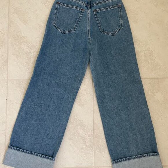 FRAME The Cuffed Wide mid-rise wide-leg jeans - Picture 4 of 5